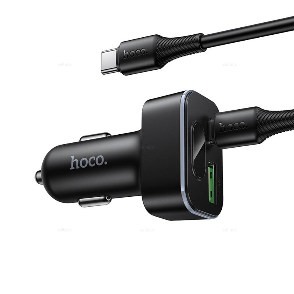 Автомобильное зарядное устройство для Type-C Hoco Z63B PD30W+QC3.0 (black)