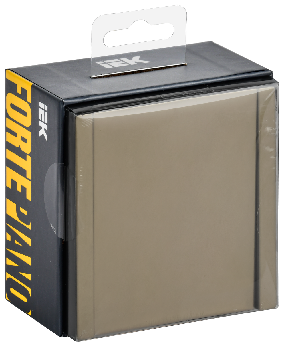 FORTE&PIANO Выключатель 1-клавишный самовозвратный 10А FP610M металл шампань IEK