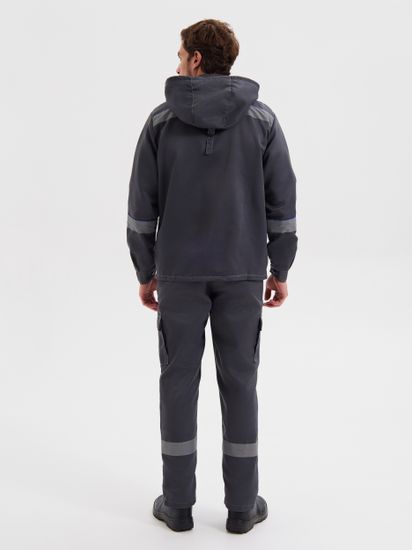 Костюм "Грань" полукомбинезон (серый) с капюшоном
