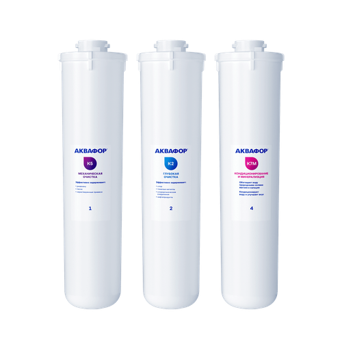 Комплект модулей для Аквафор DWM-101S и DWM-101 (без мембраны) К5-К2-К7М