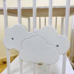 Кровать детская круглая трансформер "Облако" Белый + Маятник