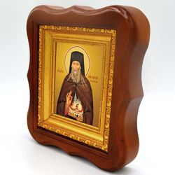 Назарий чудотворец Валаамский, Саровский (Кондратьев) преподобный. Икона на холсте.