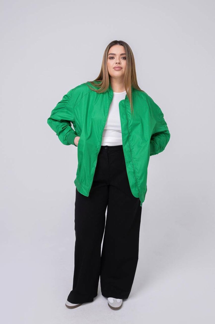 Куртка-бомбер, зеленый