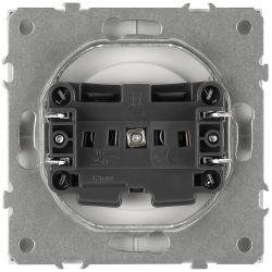 Розетка ЭРА Galaxy 15-2106-01 без заземления 2P 16А-250В IP20 белый