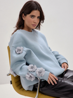 Свитшот oversize с цветами