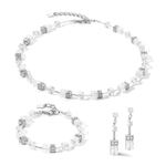 Серьги Coeur de Lion White-Silver 3018/21-1417