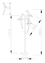 Светодиодный торшер Moderli V3075-3FL origami Birds 3*LED*6W