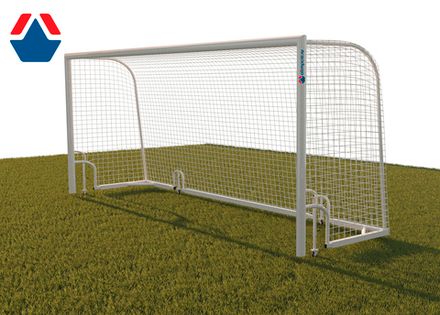 Ворота футбольные 3х2х2 м алюминиевый профиль 100х120 мобильные с колесами