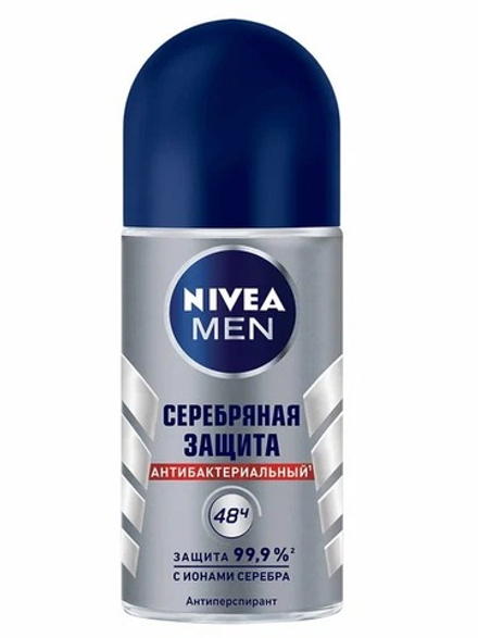 NIVEA ДЕЗ РОЛИК МУЖ СЕРЕБРЯНАЯ ЗАЩИТА 50 МЛ*6/30