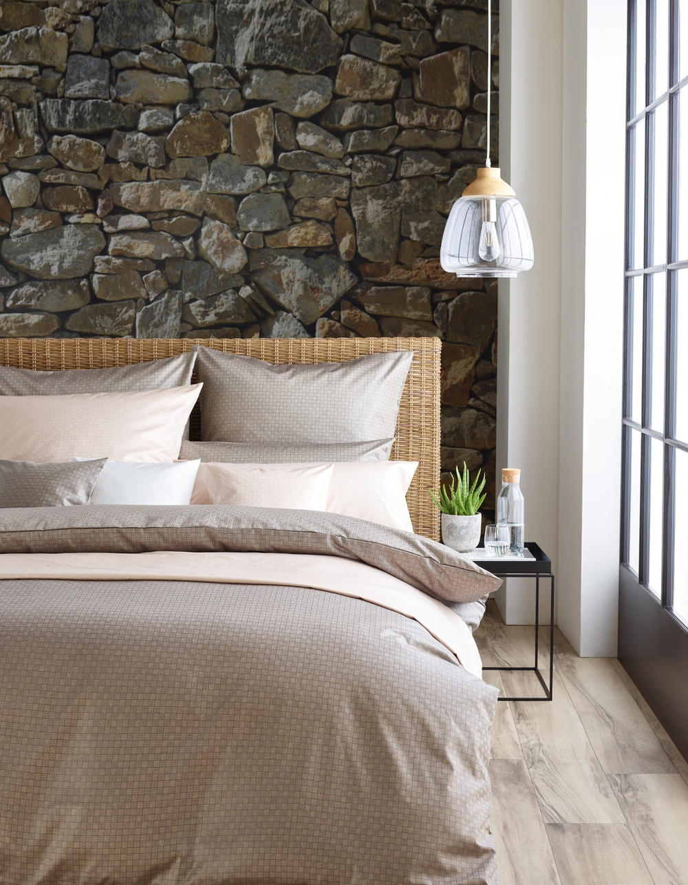 Постельное белье 2 спальное евро Curt Bauer Yasha 9012 mocca коричневое