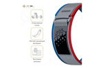 Нейлоновый ремешок для Apple Watch 40/41/42 mm Lyambda Premium Meleph DSN-26-40-7 Red/Blue/Gray