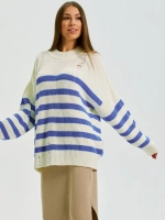 Джемпер оверсайз вязаный с длинным рукавом