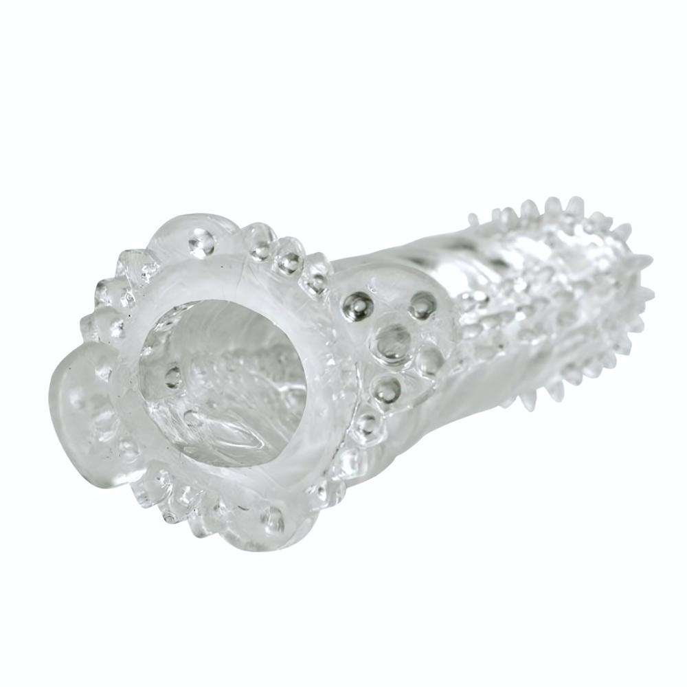 Насадка на пенис со стимуляцией предвагинальной зоны - 14 см. (Цвет: прозрачный)