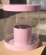 Коробка аквариум 32см Цвет :пыльно pозовый .