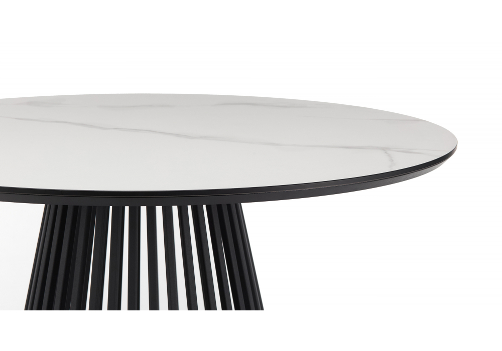 Керамический стол Woodville Нэнси 110 patagonoa bianco repose, черный