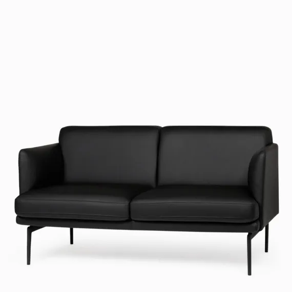 Диван Bisq 156 см, черная кожа