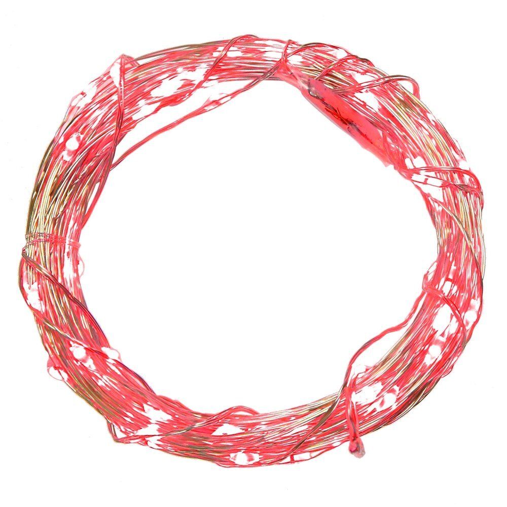 GAEM Электрогирлянда (30 красных LED, 1 реж свеч, серебр шнур),L303 W0,1 H0,2 см, 2хAA)