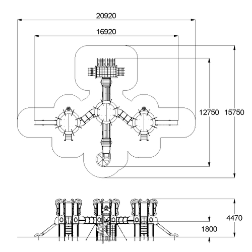 Детский игровой комплекс «Медуза»