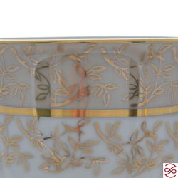 Кофейный сервиз мокко Queen's Лист Бежевый 6 персон 15 предметов