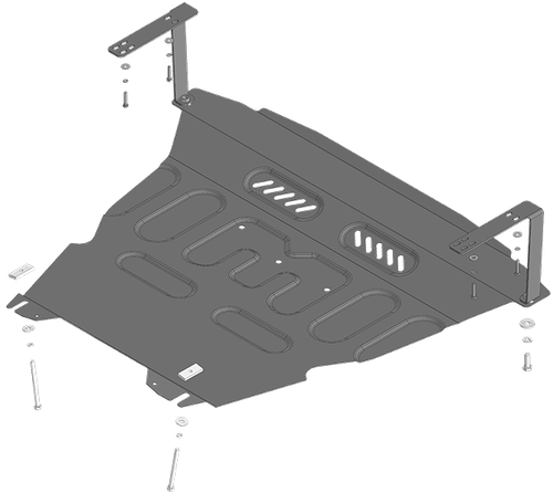 Защита картера двигателя, КПП, 2 мм, Сталь. для KIA Picanto 2004-2011, Motodor.71006