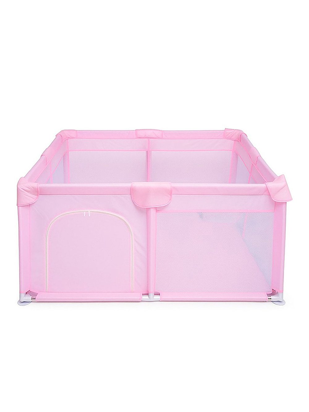 Манеж детский квадратный 128*128*65см цвет розовый (M12-3)