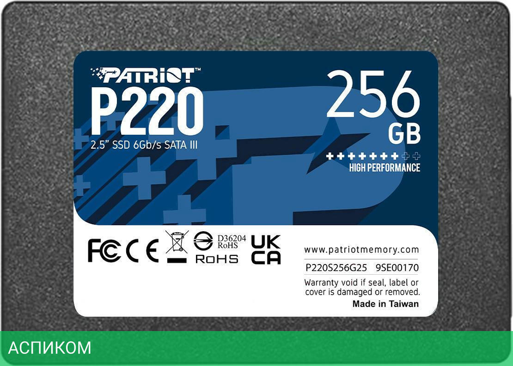 SSD диск Patriot SATA III 256Gb (P220S256G25)
