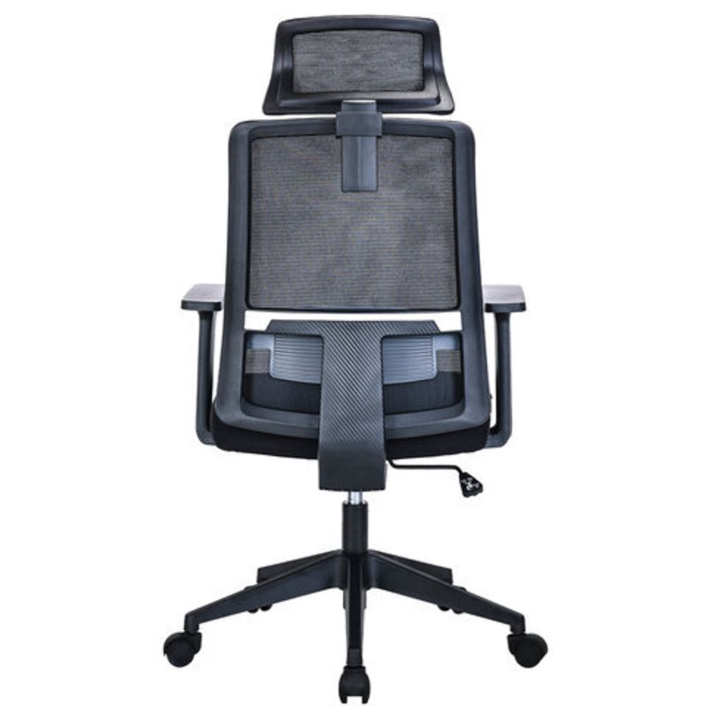 Кресло BRABIX PREMIUM "Agent ER-404", поясничная поддержка, регулируемый подголовник, ткань/сетка, черное, 532970