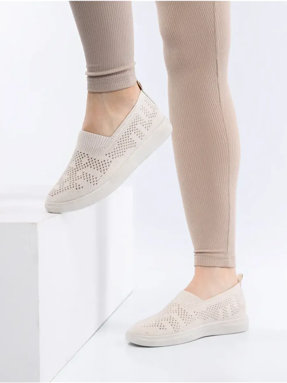 Мокасины летние текстильные