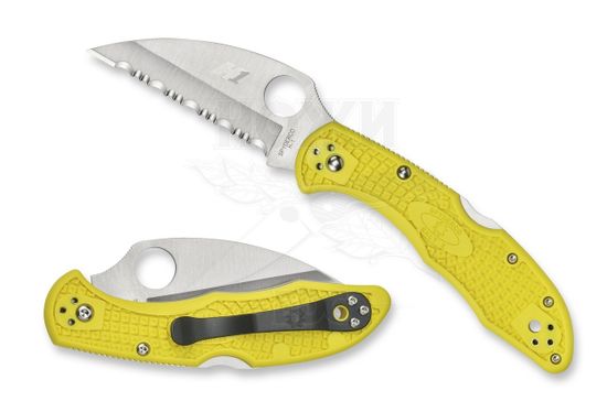 Складной нож Spyderco Spyderco Salt 2 Wharncliffe C88SWCYL2 c клинком из стали H1, рукоять FRN