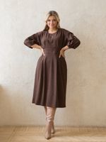 Платье 1360 черно-коричневый Novita (Акция)