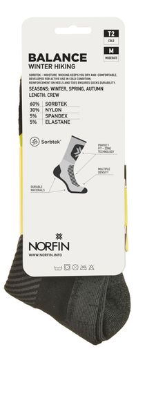 Носки Norfin T2M BALANCE WINTER HIKING CREW р.(45-47) XL