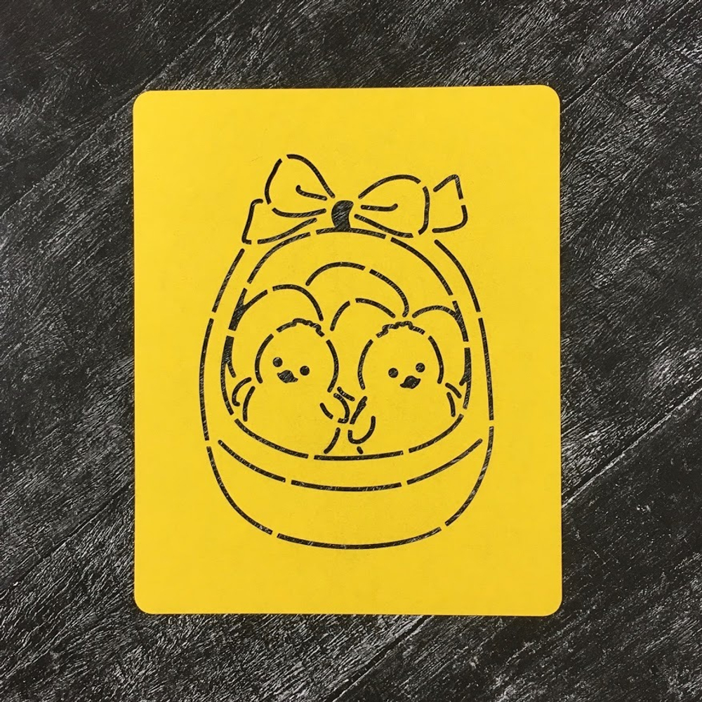 Цыплята №5 в корзиночке