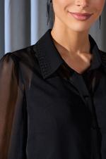 22932 Блузка женская (черный)