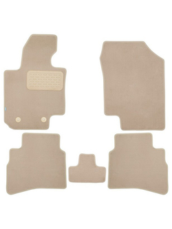 Коврики в салон для JAC J7 2022- лифтбек, 5шт (текстиль, бежевые) KLEVER0412600122112KH