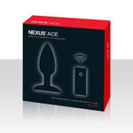 Чёрная вибровтулка NEXUS ACE MEDIUM с дистанционным управлением - 12 см.