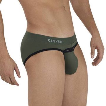 Мужские трусы слипы хаки Clever Moda CELESTIAL BRIEF 114610