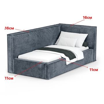 Кровать Bever ПРАВАЯ 90 с ортопедическим основанием без ПМ Nebby 017