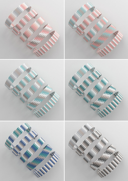 Схема PEYOTE, Схема браслета мозаичное плетение, узор из Miyuki Delica 11/0, файл PDF, №124