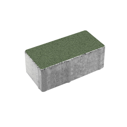 Тротуарная плитка ПРЯМОУГОЛЬНИК 200x100 мм - Гранит Зеленый