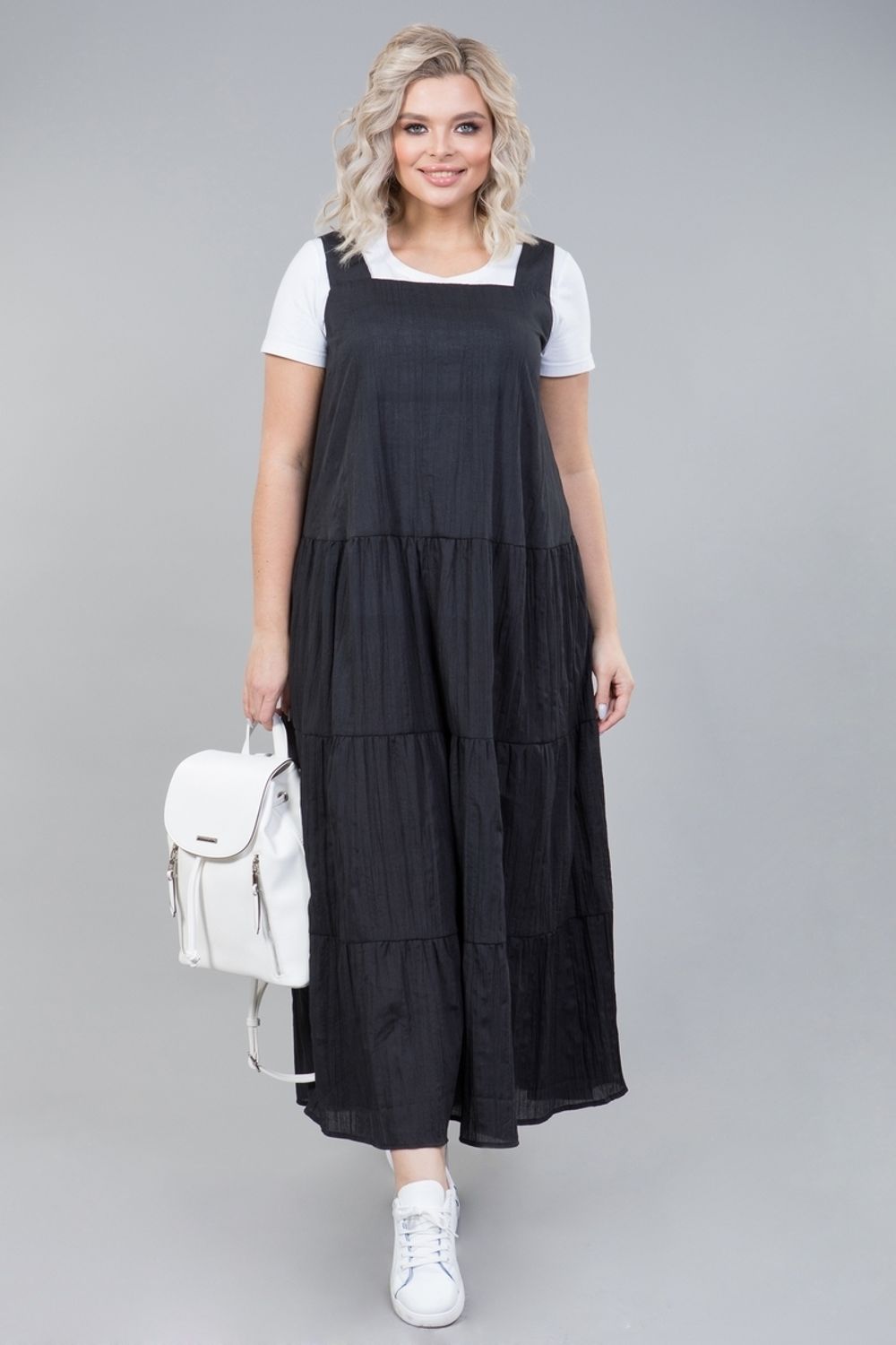 Сарафан 1251 серый Novita (Акция)