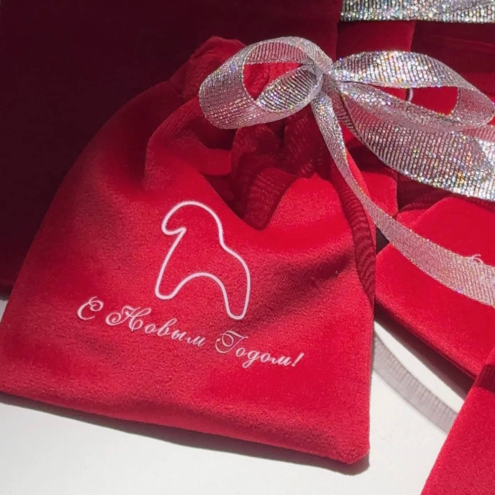 Новогодний мешочек из велюра, 9*12см