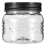 Банка с эмбоссингом круглая Original 0,6л (черный)