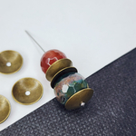 Шапочка для бусин, 12мм, античная бронза