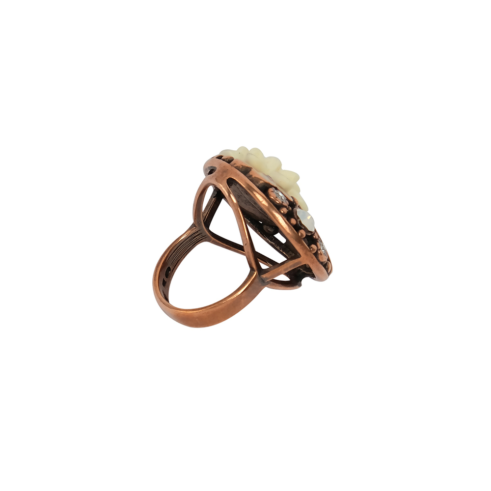 "Рюкон" кольцо в медном покрытии из коллекции "Бурунди" от Jenavi