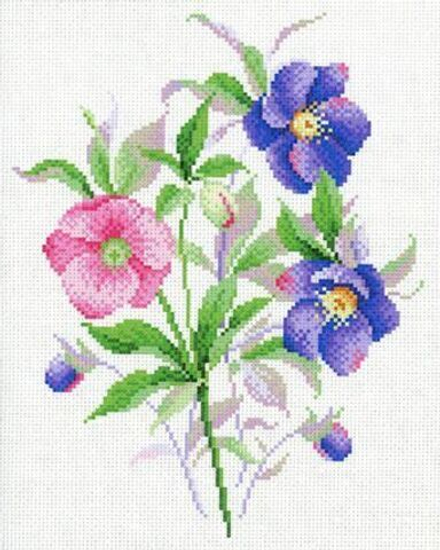 Рисунок-схема на канве для вышивания крестом "Симфония цвета", 40 х 30 см / 27 х 20 см (Россия)