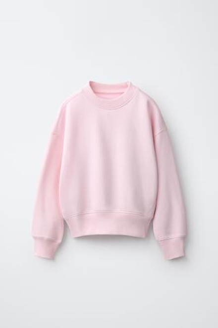 ZARA ОДНОТОННАЯ ТОЛСТОВКА, РОЗОВЫЙ