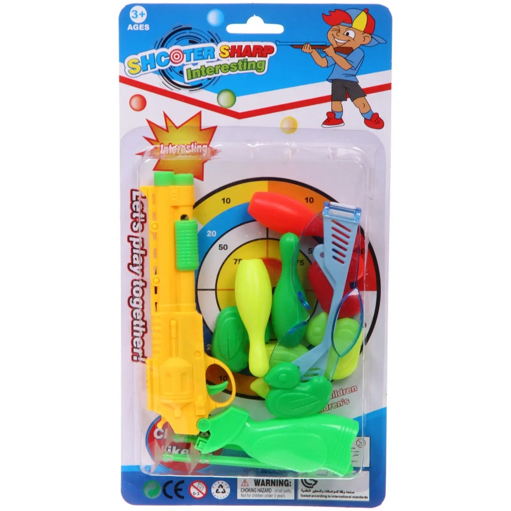 Пистолет «Стрелковый Тир», 13 предметов, 32*17 см