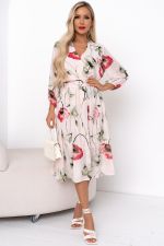 Платье Мила (розовый/маки) Р11-1207/5 Nikol (Уценка)