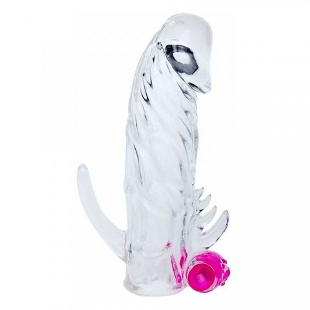 Насадка на пенис со стимулятором клитора