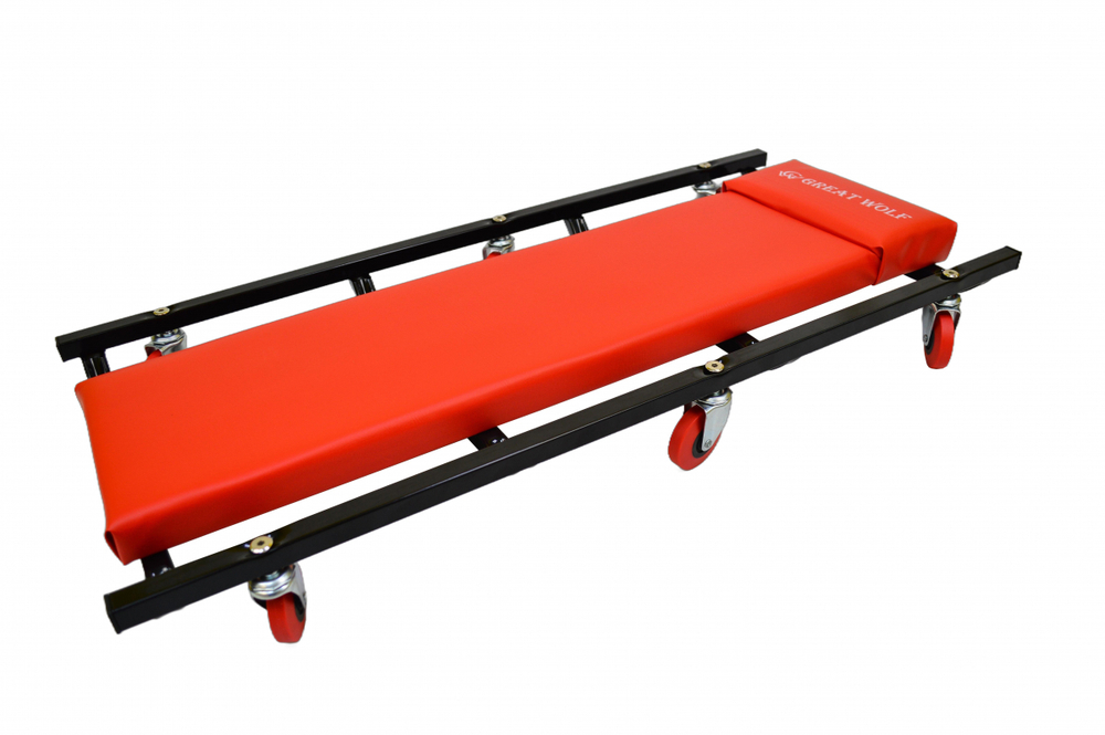 Лежак подкатной низкопрофильный красный GWC-1 Great Wolf